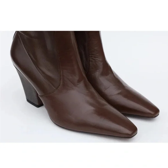 Brunello Cuccinelli Brown Leather Boots - Picture 7 of 13